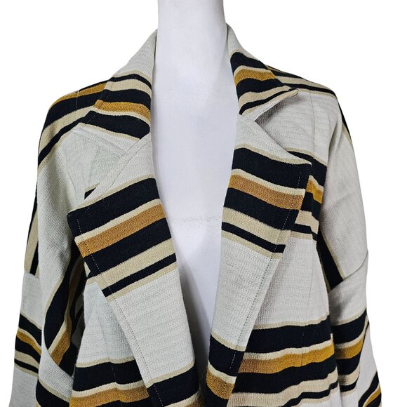The Odells Striped Open-Front Cardigan Duster Coat Sz L Southwestern Boho Scandi - Picture 9 of 10